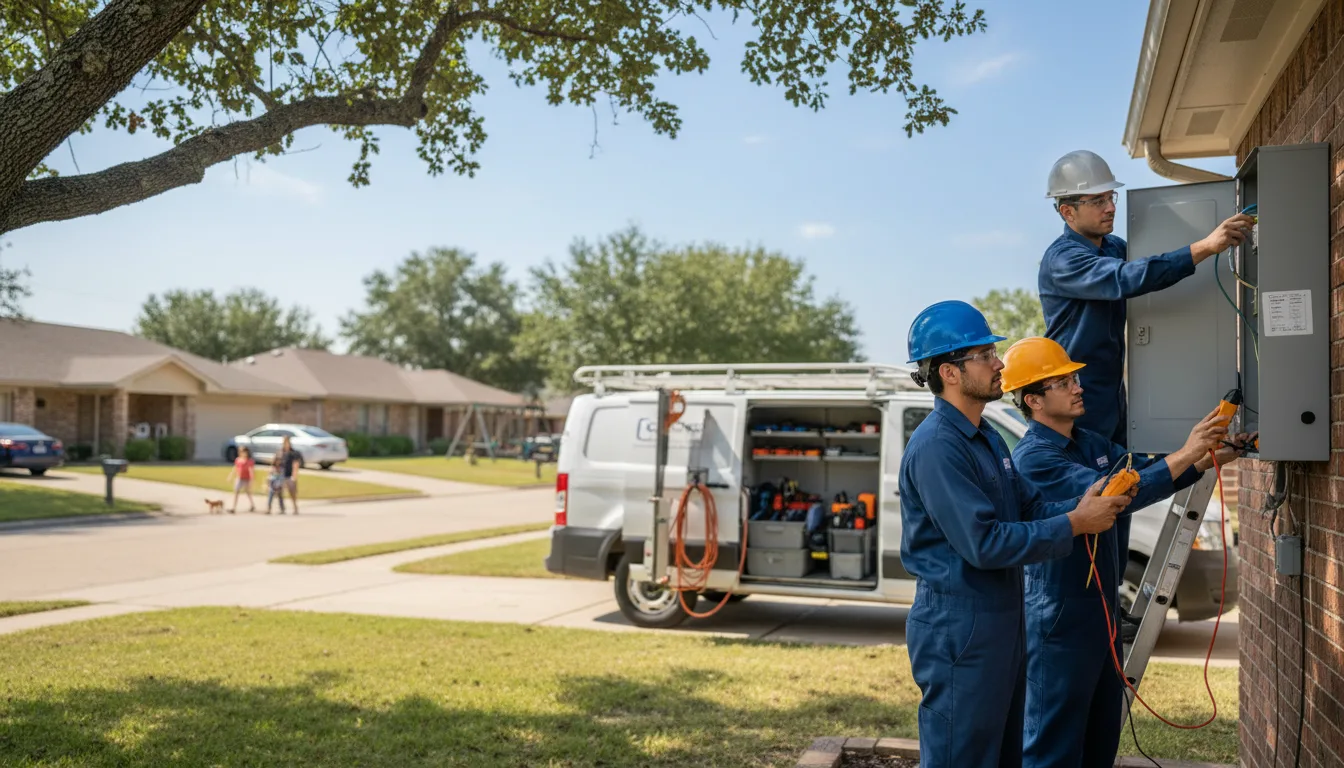 Certified electrician providing emergency electrical services in Guernsey, IA